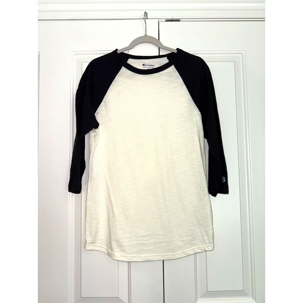 NWOT Champion Long Sleeve Baseball Tee, 100% Cotton Men's Medium